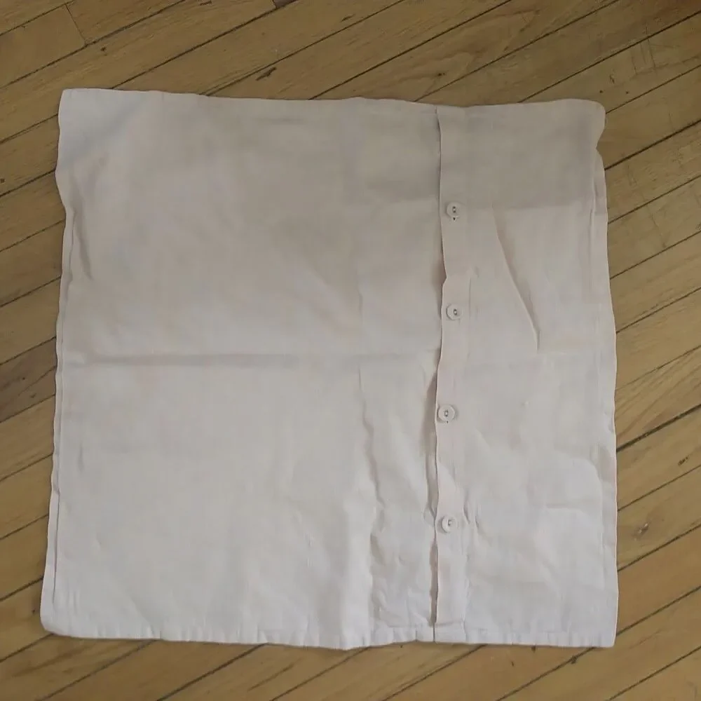 IKEA AINA Pillow Case Cushion Cover 100% Linen Pink Square 24x24